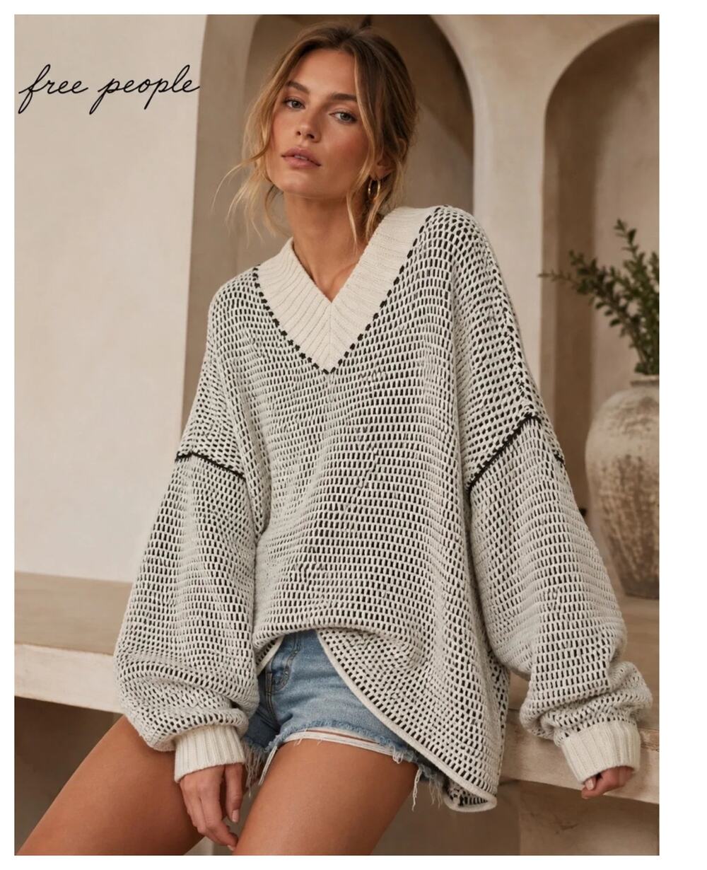 NEW Free People Maisie Oversized Sweater Size Medium